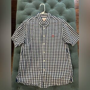 Brooks Brothers Navy and White Gingham Shirt